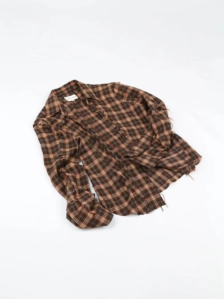 SOD DECONSTRUCTED FRONT CHECKERED SHIRT