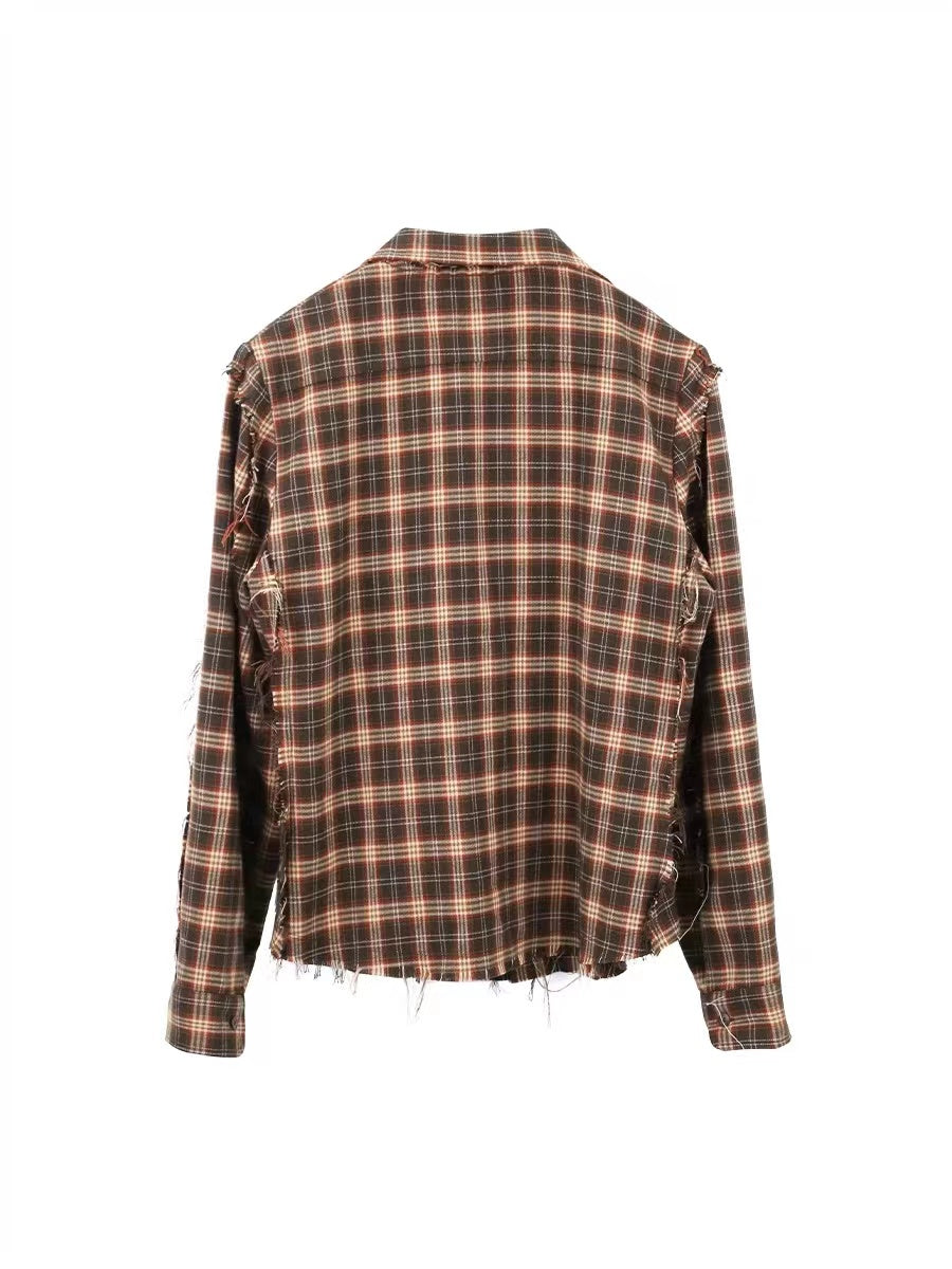 SOD DECONSTRUCTED FRONT CHECKERED SHIRT